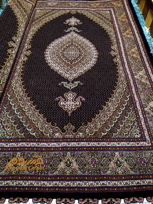 فرش دستباف ماهی خوی جفت 6 متری سرمه ای پرویزیان کد 105