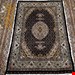 اندازه ذرع و نیم 1.5 متری 40 رج با پشم مرغویب ایرانی تک گره ترکی (تضمینی) رنگ متن سرمه ای حاشیه افسری و ترنج کرم 7 متن رنگی 28 رنگ پشم و 1 رنگ ابریشم جدیدترین نقشه ماهی کمال الملک خوی رنگرزی شده بصورت سنتی تضمین کیفیت بافت همراه با قید در فاکتور  