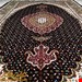 اندازه ذرع و نیم 1.5 متری 50 رج با پشم مرینوس پرویزیان (7لا) تک گره ترکی (تضمینی) رنگ متن سرمه ای، حاشیه افسری و ترنج پیازی ۷ متن رنگی 28 رنگ پشم و 3 رنگ ابریشم جدیدترین نقشه ماهی کمال الملک خوی رنگرزی شده توسط دستگاه اشلاپ فورس با پودر صیبای آلمانی تضمین کیفیت بافت همراه با قید در فاکتور 
