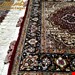 اندازه زرچارک 1 متری 40 رج با پشم مرینوس نیوزلندی تک گره ترکی (تضمینی) رنگ متن شرابیحاشیه سرمه ای و ترنج سرمه ای 5 متن رنگی 28 رنگ پشم و 3 رنگ ابریشم جدیدترین نقشه ماهی کمال الملک خوی رنگرزی شده توسط دستگاه اشلاپ فورس با پودر صیبای آلمانی تضمین کیفیت بافت همراه با قید در فاکتور  