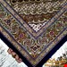 اندازه ذرع و نیم 1.5 متری 40 رج با پشم مرینوس نیوزلندی تک گره ترکی (تضمینی) رنگ متن سرمه ایحاشیه افسری و ترنج کرم 7 متن رنگی 28 رنگ پشم و 3 رنگ ابریشم جدیدترین نقشه ماهی کمال الملک خوی رنگرزی شده توسط دستگاه اشلاپ فورس با پودر صیبای آلمانی تضمین کیفیت بافت همراه با قید در فاکتور 