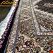 اندازه قالیچه 3 متری 40 رج با پشم مرغوب ایرانی تک گره ترکی (تضمینی) رنگ متن سرمه ای، حاشیه افسری و ترنج کرم 11 متن رنگی 28 رنگ پشم و 1 رنگ ابریشم جدیدترین نقشه ماهی کمال الملک خوی رنگرزی شده بصورت سنتی تضمین کیفیت بافت همراه با قید در فاکتور 