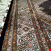 اندازه جفت 9 متری 40 رج با پشم مرینوس پرویزیان (7لا) طرح گل 50 رج تک گره ترکی (تضمینی) رنگ متن سرمه ای، حاشیه افسری و ترنج کرم 13 متن رنگی 28 رنگ پشم و 3 رنگ ابریشم جدیدترین نقشه ماهی کمال الملک خوی رنگرزی شده توسط دستگاه اشلاپ فورس با پودر صیبای آلمانی تضمین کیفیت بافت همراه با قید در فاکتور  