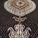 اندازه جفت 9 متری 40 رج با پشم مرینوس پرویزیان (7لا) طرح گل 50 رج تک گره ترکی (تضمینی) رنگ متن سرمه ای، حاشیه افسری و ترنج کرم 13 متن رنگی 28 رنگ پشم و 3 رنگ ابریشم جدیدترین نقشه ماهی کمال الملک خوی رنگرزی شده توسط دستگاه اشلاپ فورس با پودر صیبای آلمانی تضمین کیفیت بافت همراه با قید در فاکتور  