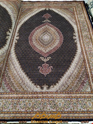 فرش دستباف ماهی خوی جفت 9 متری سرمه ای پرویزیان کد 166