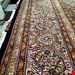اندازه جفت 9 متری 40 رج با پشم مرینوس پرویزیان (7لا) طرح گل 50 رج تک گره ترکی (تضمینی) رنگ متن سرمه ای، حاشیه افسری و ترنج پیازی 15 متن رنگی 28 رنگ پشم و 3 رنگ ابریشم جدیدترین نقشه ماهی کمال الملک خوی رنگرزی شده توسط دستگاه اشلاپ فورس با پودر صیبای آلمانی تضمین کیفیت بافت همراه با قید در فاکتور 