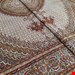 اندازه جفت 9 متری 40 رج با پشم مرینوس پرویزیان (7لا) طرح گل 50 رج تک گره ترکی (تضمینی) رنگ متن کرم، حاشیه افسری و ترنج پیازی 15 متن رنگی 28 رنگ پشم و 3 رنگ ابریشم جدیدترین نقشه ماهی کمال الملک خوی رنگرزی شده توسط دستگاه اشلاپ فورس با پودر صیبای آلمانی تضمین کیفیت بافت همراه با قید در فاکتور   