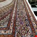 اندازه جفت 6 متری 40 رج با پشم مرینوس پرویزیان (7لا) طرح گل 50 رج تک گره ترکی (تضمینی) رنگ متن کرم، حاشیه افسری و ترنج پیازی 15 متن رنگی 28 رنگ پشم و 3 رنگ ابریشم جدیدترین نقشه ماهی کمال الملک خوی رنگرزی شده توسط دستگاه اشلاپ فورس با پودر صیبای آلمانی تضمین کیفیت بافت همراه با قید در فاکتور   
