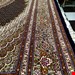 اندازه تک 6 متری 40 رج با پشم مرینوس پرویزیان (7لا) طرح گل 50 رج تک گره ترکی (تضمینی) رنگ متن سرمه ای، حاشیه افسری و ترنج پیازی 13 متن رنگی 28 رنگ پشم و 3 رنگ ابریشم جدیدترین نقشه ماهی کمال الملک خوی رنگرزی شده توسط دستگاه اشلاپ فورس با پودر صیبای آلمانی تضمین کیفیت بافت همراه با قید در فاکتور     
