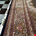 اندازه تک 6 متری 40 رج با پشم مرینوس پرویزیان (7لا) طرح گل 50 رج تک گره ترکی (تضمینی) رنگ متن سرمه ای، حاشیه افسری و ترنج پیازی 13 متن رنگی 28 رنگ پشم و 3 رنگ ابریشم جدیدترین نقشه ماهی کمال الملک خوی رنگرزی شده توسط دستگاه اشلاپ فورس با پودر صیبای آلمانی تضمین کیفیت بافت همراه با قید در فاکتور     