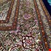 اندازه جفت 6 متری 40 رج با پشم مرینوس پرویزیان (7لا) طرح گل 50 رج تک گره ترکی (تضمینی) رنگ متن  سرمه ای، حاشیه افسری و ترنج کرم 15 متن رنگی 28 رنگ پشم و 3 رنگ ابریشم جدیدترین نقشه ماهی کمال الملک خوی رنگرزی شده توسط دستگاه اشلاپ فورس با پودر صیبای آلمانی تضمین کیفیت بافت همراه با قید در فاکتور       