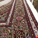  اندازه جفت 6 متری 40 رج با پشم مرینوس پرویزیان (7لا) طرح گل 50 رج تک گره ترکی (تضمینی) رنگ متن کرم، حاشیه افسری و ترنج پیازی 13 متن رنگی 28 رنگ پشم و 3 رنگ ابریشم جدیدترین نقشه ماهی کمال الملک خوی رنگرزی شده توسط دستگاه اشلاپ فورس با پودر صیبای آلمانی تضمین کیفیت بافت همراه با قید در فاکتو             