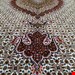  اندازه جفت ۶ متری ۴۰ رج با پشم مرینوس پرویزیان (7لا) طرح گل ۵۰ رج تک گره ترکی (تضمینی) رنگ متن کرم، حاشیه افسری و ترنج پیازی با ۱۳ متن رنگی ۲۸ رنگ پشم و ۳ رنگ ابریشم جدیدترین نقشه ماهی کمال الملک خوی رنگرزی شده توسط دستگاه اشلاپ فورس با پودر صیبای آلمانی تضمین کیفیت بافت همراه با قید در فاکتور  