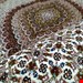  اندازه جفت ۶ متری ۴۰ رج با پشم مرینوس پرویزیان (7لا) طرح گل ۵۰ رج تک گره ترکی (تضمینی) رنگ متن کرم، حاشیه افسری و ترنج پیازی با ۱۳ متن رنگی ۲۸ رنگ پشم و ۳ رنگ ابریشم جدیدترین نقشه ماهی کمال الملک خوی رنگرزی شده توسط دستگاه اشلاپ فورس با پودر صیبای آلمانی تضمین کیفیت بافت همراه با قید در فاکتور    