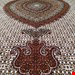  اندازه جفت 12 متری 40 رج با پشم مرینوس پرویزیان (7لا) طرح گل 50 رج تک گره ترکی (تضمینی) رنگ متن کرم، حاشیه افسری و ترنج پیازی 17 متن رنگی 28 رنگ پشم و 3 رنگ ابریشم جدیدترین نقشه ماهی کمال الملک خوی رنگرزی شده توسط دستگاه اشلاپ فورس با پودر صیبای آلمانی تضمین کیفیت بافت همراه با قید در فاکتور          