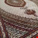  اندازه جفت 6 متری 40 رج با پشم مرینوس پرویزیان (7لا) طرح گل 50 رج تک گره ترکی (تضمینی) رنگ متن کرم، حاشیه افسری و ترنج پیازی 13 متن رنگی 28 رنگ پشم و 3 رنگ ابریشم جدیدترین نقشه ماهی کمال الملک خوی رنگرزی شده توسط دستگاه اشلاپ فورس با پودر صیبای آلمانی تضمین کیفیت بافت همراه با قید در فاکتور                 