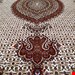  ندازه جفت 6 متری 40 رج با پشم مرینوس پرویزیان (7لا) طرح گل 50 رج تک گره ترکی (تضمینی) رنگ متن کرم، حاشیه افسری و ترنج پیازی 13 متن رنگی 28 رنگ پشم و 3 رنگ ابریشم جدیدترین نقشه ماهی کمال الملک خوی رنگرزی شده توسط دستگاه اشلاپ فورس با پودر صیبای آلمانی تضمین کیفیت بافت همراه با قید در فاکتور                 