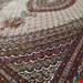  اندازه جفت 6 متری 40 رج با پشم مرینوس پرویزیان (7لا) طرح گل 50 رج تک گره ترکی (تضمینی) رنگ متن کرم، حاشیه افسری و ترنج پیازی 13 متن رنگی 28 رنگ پشم و 3 رنگ ابریشم جدیدترین نقشه ماهی کمال الملک خوی رنگرزی شده توسط دستگاه اشلاپ فورس با پودر صیبای آلمانی تضمین کیفیت بافت همراه با قید در فاکتور        