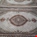  اندازه جفت 6 متری 40 رج با پشم مرینوس پرویزیان (7لا) طرح گل 50 رج تک گره ترکی (تضمینی) رنگ متن کرم، حاشیه افسری و ترنج پیازی 13 متن رنگی 28 رنگ پشم و 3 رنگ ابریشم جدیدترین نقشه ماهی کمال الملک خوی رنگرزی شده توسط دستگاه اشلاپ فورس با پودر صیبای آلمانی تضمین کیفیت بافت همراه با قید در فاکتور                     