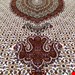  اندازه جفت 6 متری 40 رج با پشم مرینوس پرویزیان (7لا) طرح گل 50 رج تک گره ترکی (تضمینی) رنگ متن کرم، حاشیه افسری و ترنج پیازی 13 متن رنگی 28 رنگ پشم و 3 رنگ ابریشم جدیدترین نقشه ماهی کمال الملک خوی رنگرزی شده توسط دستگاه اشلاپ فورس با پودر صیبای آلمانی تضمین کیفیت بافت همراه با قید در فاکتور           