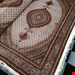  اندازه جفت 6 متری 40 رج با پشم مرینوس پرویزیان (7لا) طرح گل 50 رج تک گره ترکی (تضمینی) رنگ متن کرم، حاشیه افسری و ترنج پیازی 13 متن رنگی 28 رنگ پشم و 3 رنگ ابریشم جدیدترین نقشه ماهی کمال الملک خوی رنگرزی شده توسط دستگاه اشلاپ فورس با پودر صیبای آلمانی تضمین کیفیت بافت همراه با قید در فاکتور          