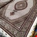  اندازه جفت 6 متری 40 رج با پشم مرینوس پرویزیان (7لا) طرح گل 50 رج تک گره ترکی (تضمینی) رنگ متن کرم، حاشیه افسری و ترنج پیازی 13 متن رنگی 28 رنگ پشم و 3 رنگ ابریشم جدیدترین نقشه ماهی کمال الملک خوی رنگرزی شده توسط دستگاه اشلاپ فورس با پودر صیبای آلمانی تضمین کیفیت بافت همراه با قید در فاکتور                      