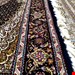  اندازه 1.5 متری 40 رج با پشم مرینوس پرویزیان (7لا) طرح گل 50 رج تک گره ترکی (تضمینی) رنگ متن سرمه ای، حاشیه سرمه ای و ترنج پیازی 9 متن رنگی 28 رنگ پشم و 3 رنگ ابریشم جدیدترین نقشه ماهی کمال الملک خوی رنگرزی شده توسط دستگاه اشلاپ فورس با پودر صیبای آلمانی تضمین کیفیت بافت همراه با قید در فاکتور                   