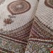  اندازه جفت 9 متری 40 رج با پشم مرینوس پرویزیان (7لا) طرح گل 50 رج تک گره ترکی (تضمینی) رنگ متن  کرم، حاشیه افسری و ترنج پیازی 17 متن رنگی 28 رنگ پشم و 3 رنگ ابریشم جدیدترین نقشه ماهی کمال الملک خوی رنگرزی شده توسط دستگاه اشلاپ فورس با پودر صیبای آلمانی تضمین کیفیت بافت همراه با قید در فاکتو                 