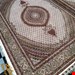  اندازه جفت 9 متری 40 رج با پشم مرینوس پرویزیان (7لا) طرح گل 50 رج تک گره ترکی (تضمینی) رنگ متن  کرم، حاشیه افسری و ترنج پیازی 17 متن رنگی 28 رنگ پشم و 3 رنگ ابریشم جدیدترین نقشه ماهی کمال الملک خوی رنگرزی شده توسط دستگاه اشلاپ فورس با پودر صیبای آلمانی تضمین کیفیت بافت همراه با قید در فاکتو                      